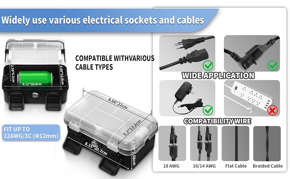 waterproof box for extension cord