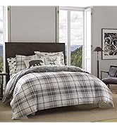 Eddie Bauer - Queen Duvet Cover Set, Reversible Cotton Bedding with Matching Shams, Plaid Bedding...