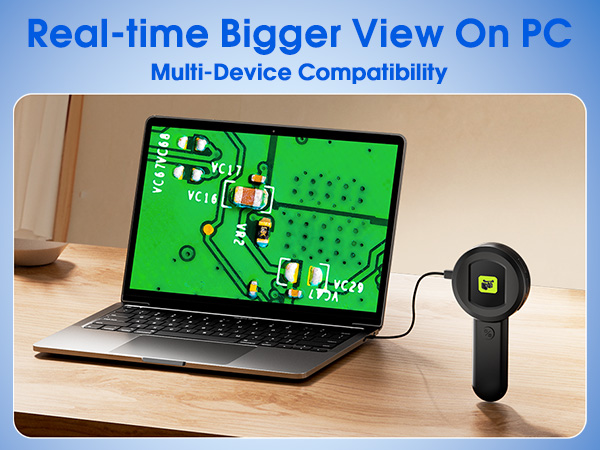 100X Pocket Handheld Mini Portable Digital Microscope Kid Adult Screen Lights Coin Trichomes Jewelry