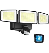 UME Battery Powered Motion Sensor Outdoor Lights 302 LED 1800LM, IP65 Waterproof Battery Operated...