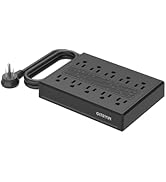 Gitryin Power Strip with Built-in Cooling Fan, 10 AC Outlets, 3.28FT Flat Plug Extension Cord wit...