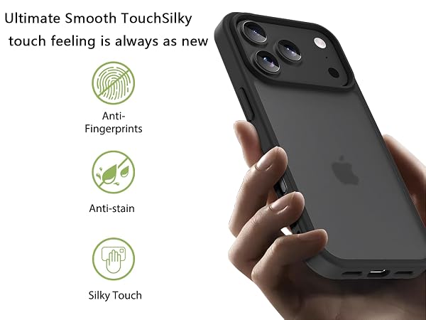 iPhone 17 pro Case Translucent Matte Phone Cover, [10 FT Military Grade Drop Protection] Slim