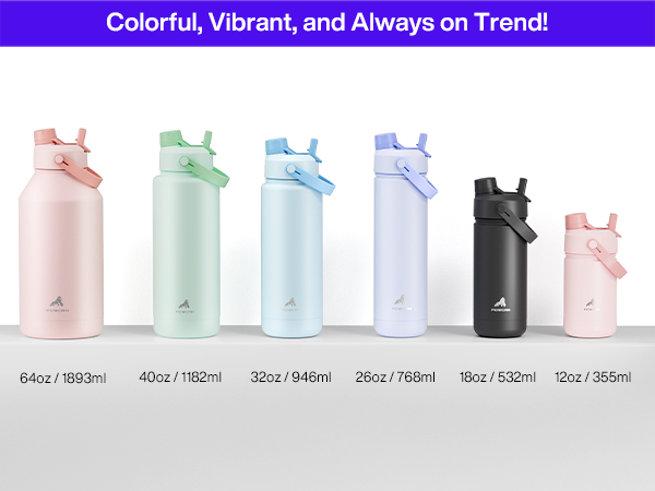 From 12oz to 64oz — Find Your Perfect Size.