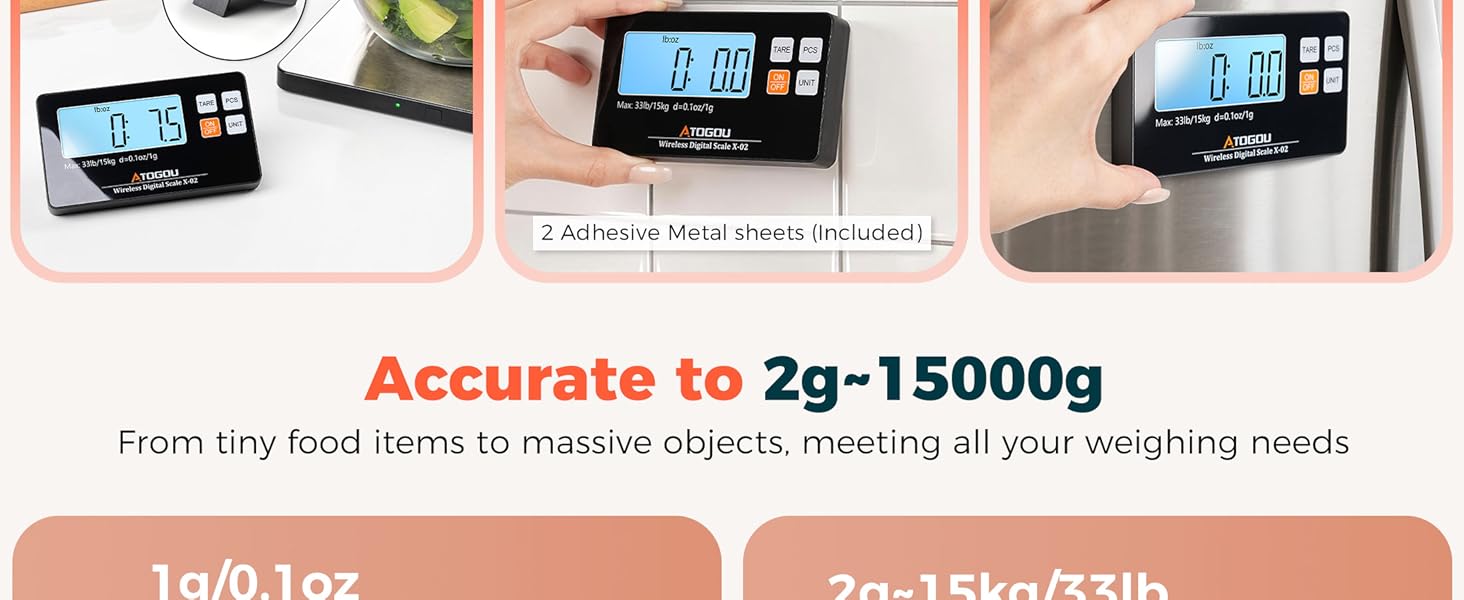 Atogou Upgraded Wireless Food Scale