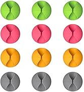 12 Pack Cable Clips, Znben Cord Holder for Desk Cord Organizer Adhesive Cord Management Charger W...