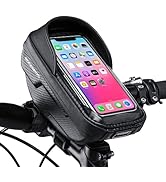 ROCKBROS Bike Phone Mount Bag Bike Front Frame Handlebar Bag Waterproof Bike Phone Holder Case Bi...