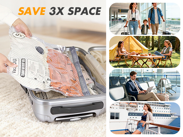 travel vacuum bags with pump