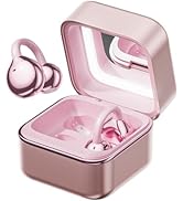 CHENRUIDA Clip On Earbuds Open Ear Headphones Wireless Bluetooth 6.0 with Makeup Mirror LED Light...