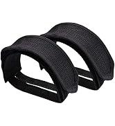 2Pcs Black Beam Strap Pedal Straps Cycling Kids Bike Foot Pedal Straps Toe Clips Straps Tape for ...
