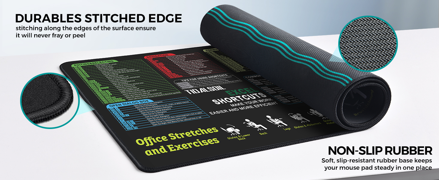 Large Mouse Pad Excel Shortcut Key
