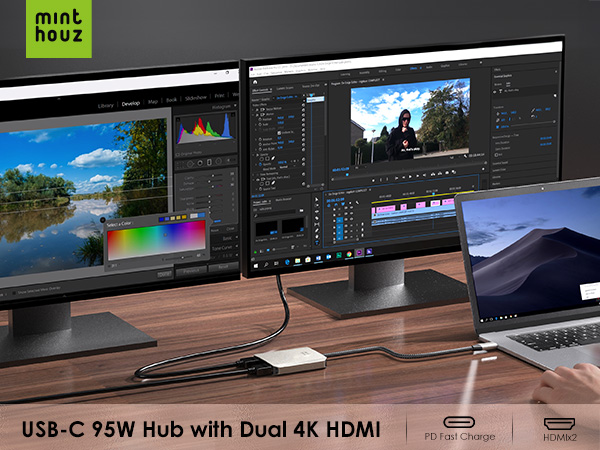 usb c to dual hdmi adapter