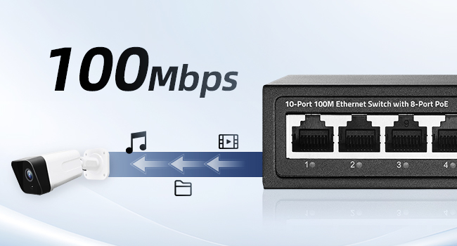 10-Port 100M PoE Switch