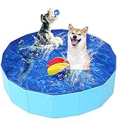 Cdycam Foldable Dog Pool for Large Dogs, Portable Hard Collapsible Pet Swimming Pool,Bath Pool fo...