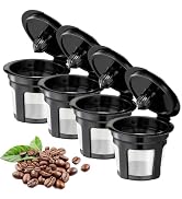 Reusable K Cups, Universal Fit Reusable Coffee Filters with Food Grade Stainless Steel Mesh Eco-F...