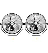 4300 CFM 18 inch Industrial Wall Fan, 3-Speeds High Velocity Wall Mount Fan with Sealed Motor, He...