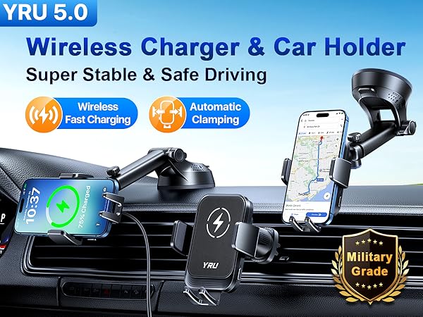 car phone holder wireless car charger mount phone holders for your car dashboard windshield vent
