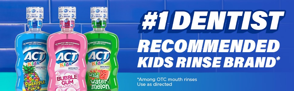 Kid’s toothbrush, mouthwash and toothpaste products