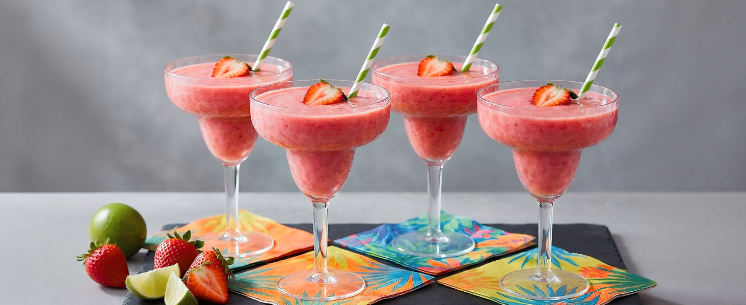 Acrylic Margarita Glasses with Stem