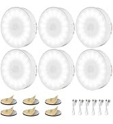 Electight 6 Pack Motion Sensor Light Indoor [Upgraded 14 LEDs], USB Rechargeable Night Light, Lon...