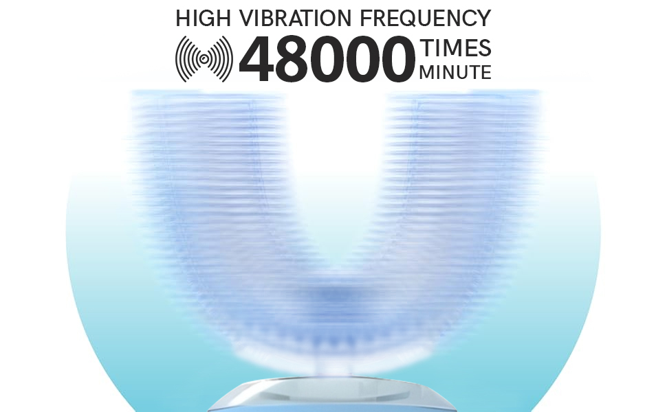 V-WHITE Electric Toothbrush Kids- Ultrasonic U-Shaped Toothbrushes for Teeth Whitening - 360° Mouth