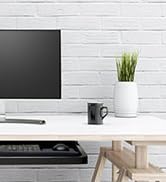 Kensington Clamp-On Keyboard Tray, Under Desk Keyboard Drawer with Cable Management, Ergonomic Sm...