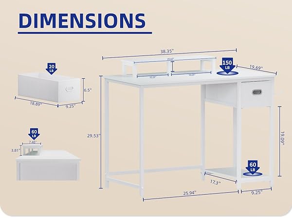 desk with drawer