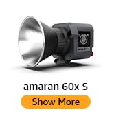Aputure amaran COB 60x S Ultra-Compact 60W bi-Color Bowens Mount Point-Source LED Video Light, SS...