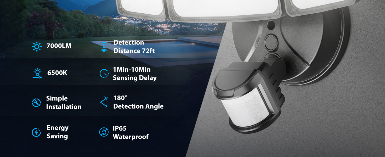 versatile outdoor led flood light with motion sensor