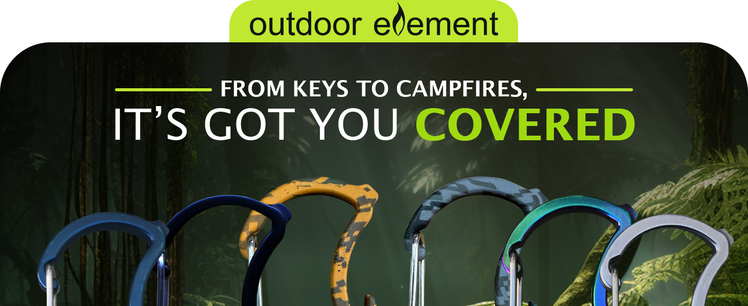 fire starter carabiner, bottle opener, every day carry carbiner, keychain holder