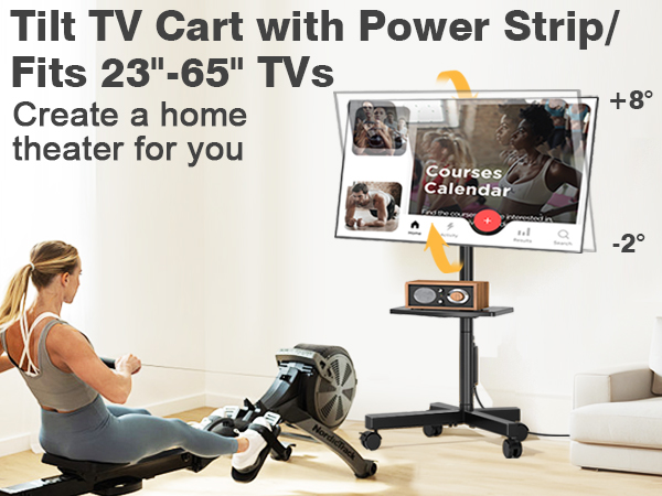 rolling tv stand