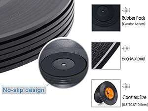 Vinyl Record Coasters