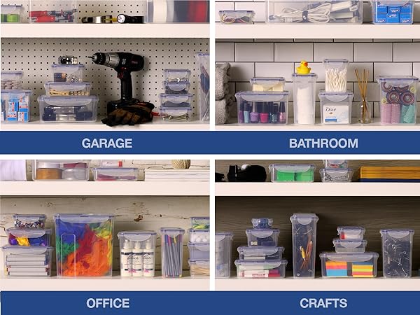 LocknLock Storage containers are versatile for the kitchen, but also in garage, bathroom and office