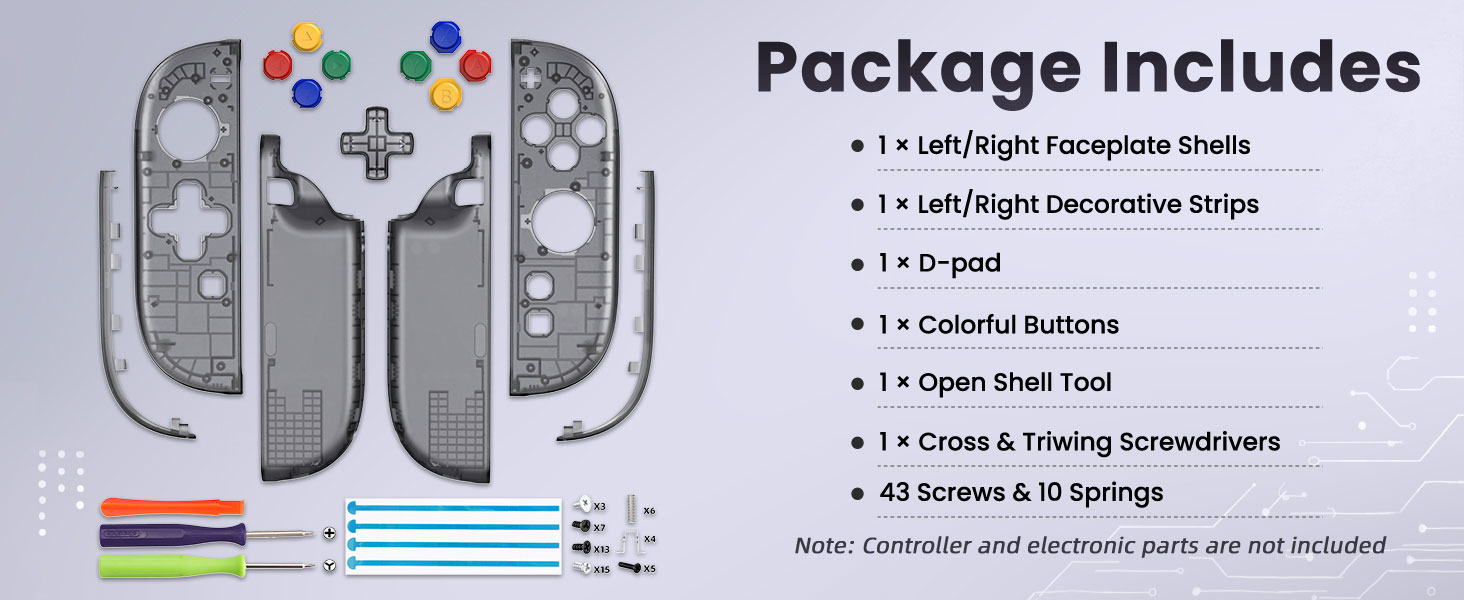 Shell (D-Pad Version) with Buttons for Joycon 2