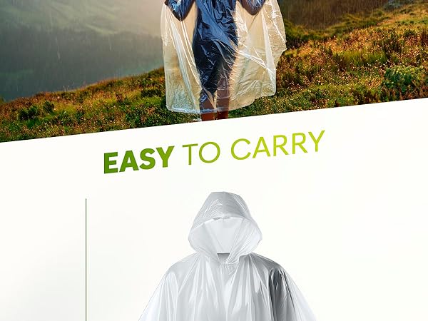 rain ponchos for adults poncho adult compact pocket travel emergency raincoat packable with hood