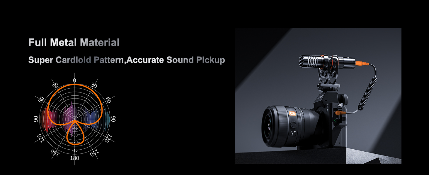 Full Metal Material.Super Cardioid Pattern,Accurate Sound Pickup