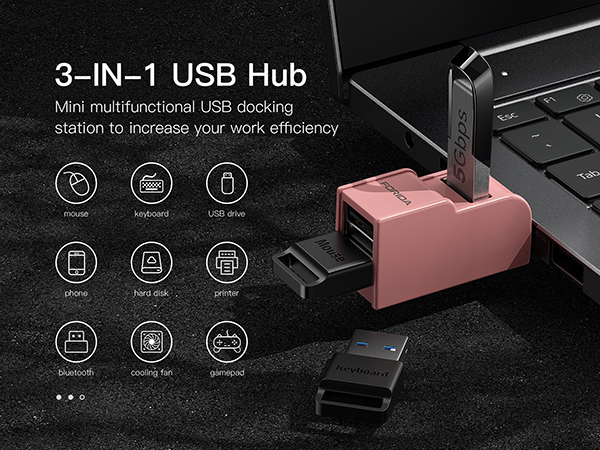 3 ports usb a expander