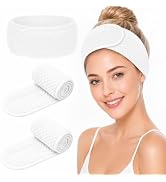 2Pcs Spa Headbands for Women – Face Wash Headband, Soft Hair Headband for Washing Face, Adjustabl...