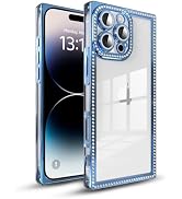 IAIYOXI Rectangle Glitter Bling Diamond Case for iPhone 16,Cute Luxury Sparkly Cover,Full Camera ...