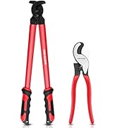 TOOLEAGUE 2Pcs Cable Cutter Set,14-Inch and 10 Inches Heavy Duty Cable Cutting, High Leverage Cut...