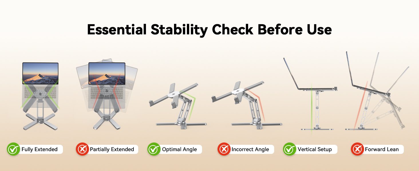 TECKNET Laptop Stand for Desk with 360° Rotating Base