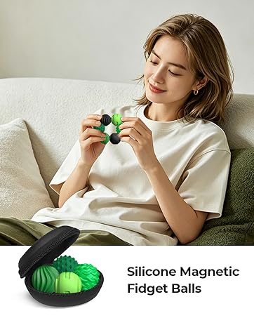 magnetic fidget balls silent toys teen boys gifts sensory stress adults desk anxiety relief items