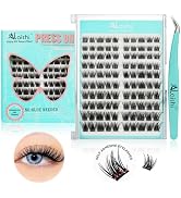No Glue Needed Lashes,Lash Clusters Kit, DIY Cluster Eyelash Extensions 10-18mm,100pcs Fluffy D C...