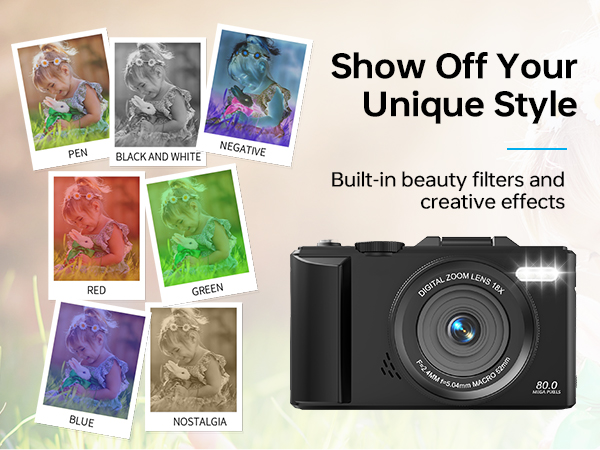 W100-Digital Camera-Black-V1