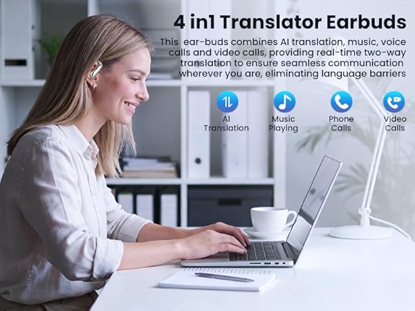 4 in 1 Translator Earbuds