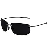 JULI Sports Sunglasses for Men Women Tr90 Rimless Frame for Running Fishing Golf Surf Driving MJ8009