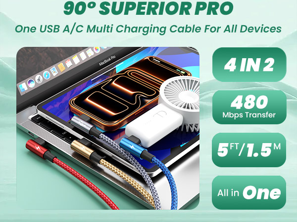 USB C Multi Charging Cable