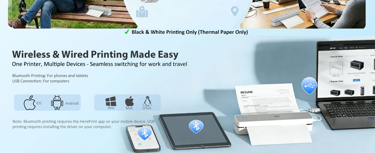 Inkless Portable Printer