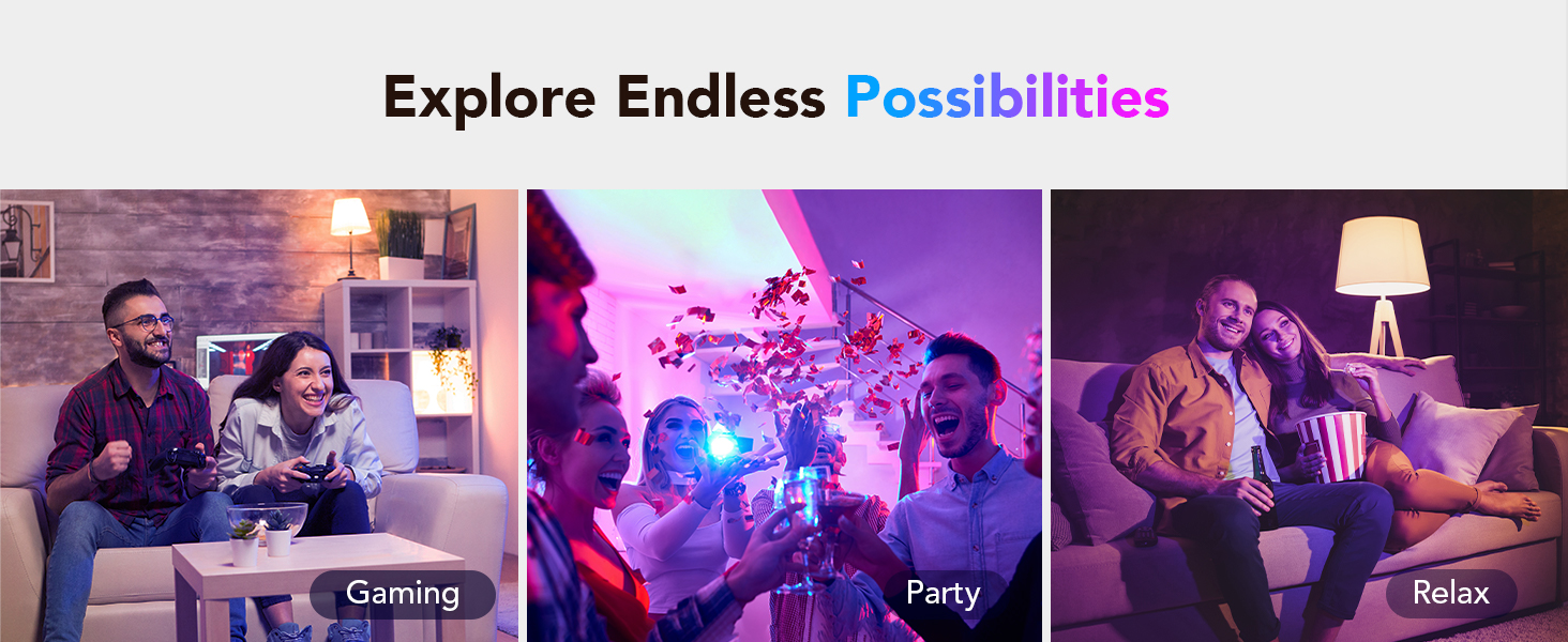 1000LM WiFi Bluetooth Color Changing Light Bulbs