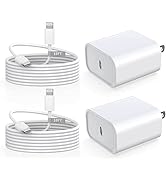 Matsusho 20W USB-C Charging Adapter, 2 Pack Fast Charging Blocks with 10FT Long Type C to Lightni...
