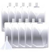 Cloudslucky 16OZ 10PCS Drinking Pouches Liquid,Concert Plastic Flask Drink Bags, Food Grade Plast...